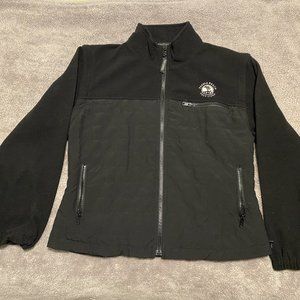 TEHAMA Pebble Beach Golf Links Quilt/Fleece Jacket/Vest Black Sz S/P
